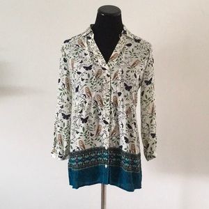 Anthropologie Maeve long sleeve blouse sz2